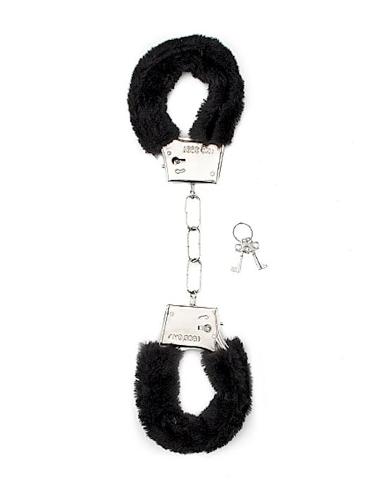 Shots Toys Furry Handcuffs Black