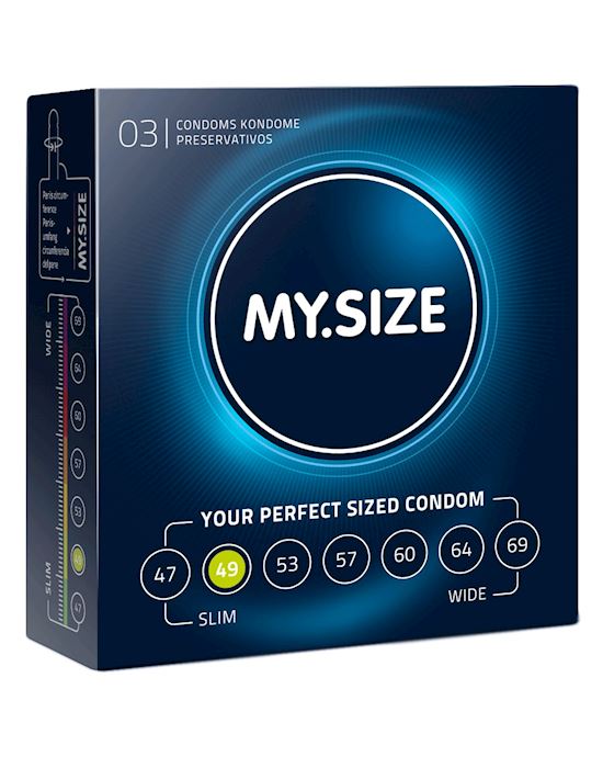 My Size Natural Latex Condom 49 Width 3 pcs