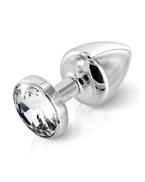 Diogol Anni Butt Plug Round Silver Plated 25 mm