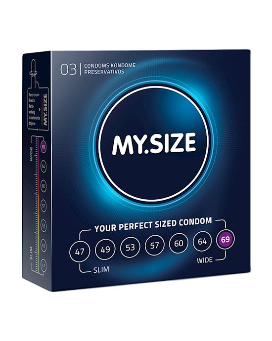 My Size Natural Latex Condom 69 Width 3 pcs