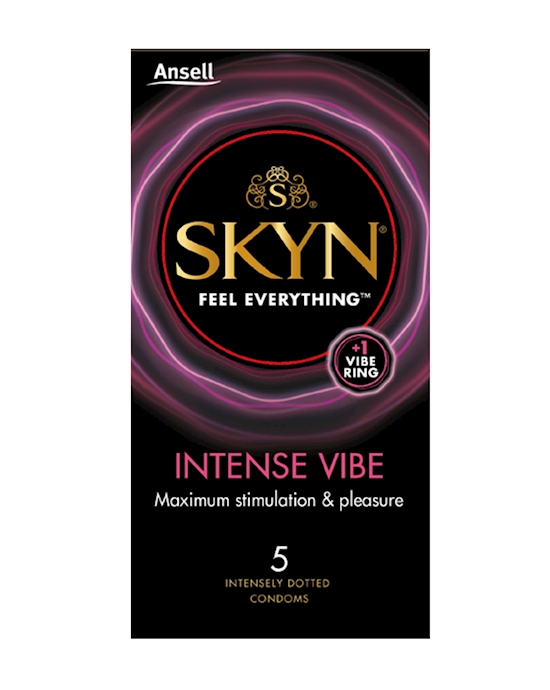 Ansell SKYN Intense Condoms 5 pack with Vibrating Ring