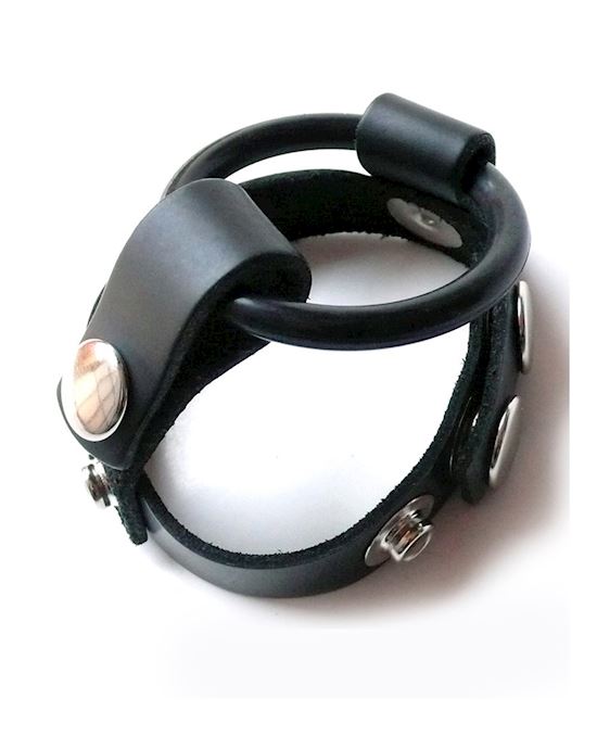 Snap On Ball Splitting Cock Harness Leather