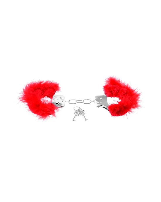 FF FEATHER LOVE CUFFS RED