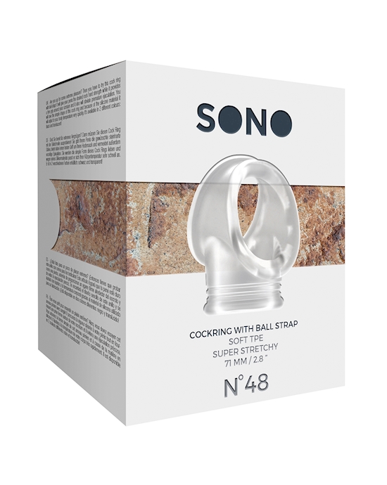 No48  Cockring with Ball Strap