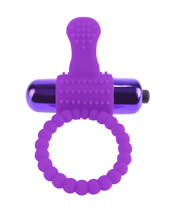 Fantasy CRingz Vibrating Silicone Super Ring Purple