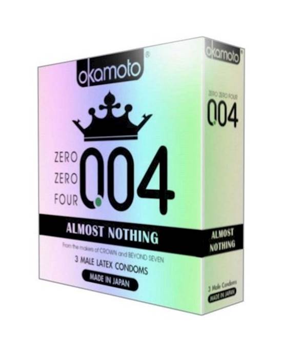 004 Zero Zero Four Condoms 3 Pack