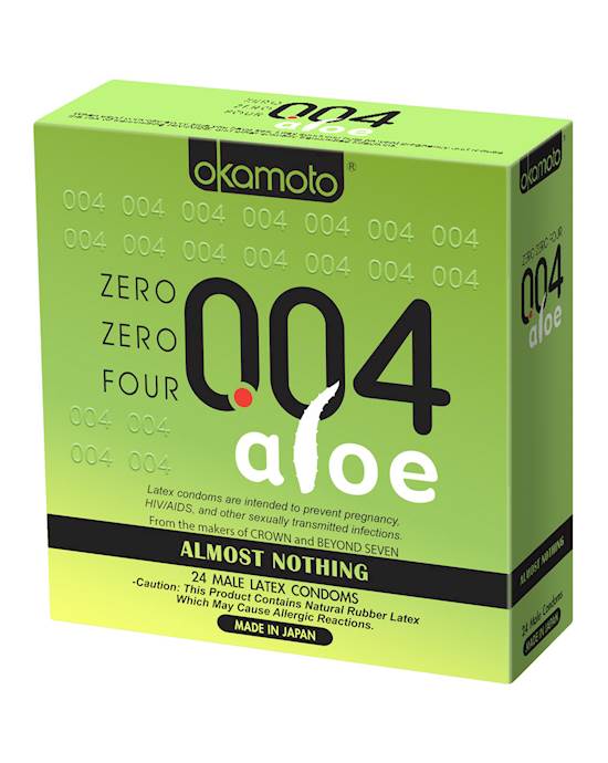 Okamoto 004 Aloe Condoms  24 Pack