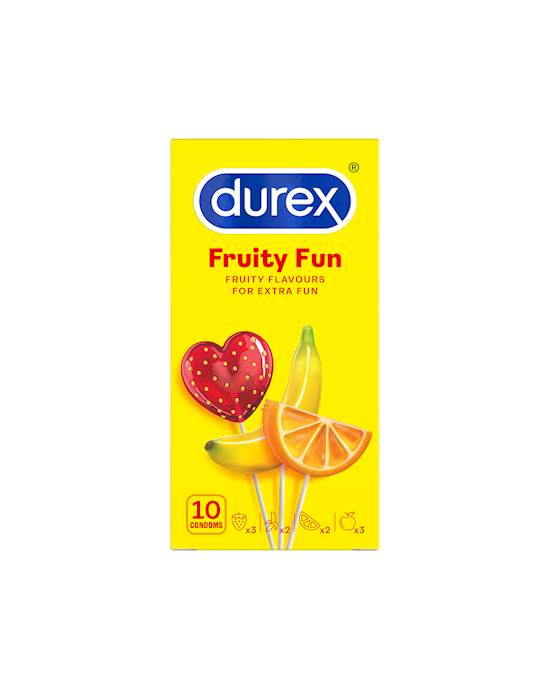 Durex Fruity Fun Condoms  10 Pack