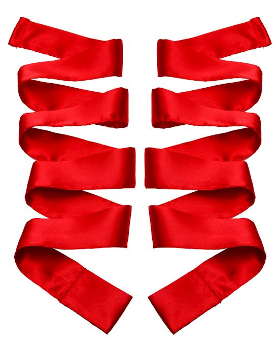 Scarlet Red Satin Sash Set