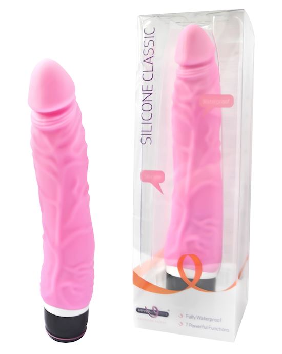 Silicone Classic Vibrator  Thin Veined